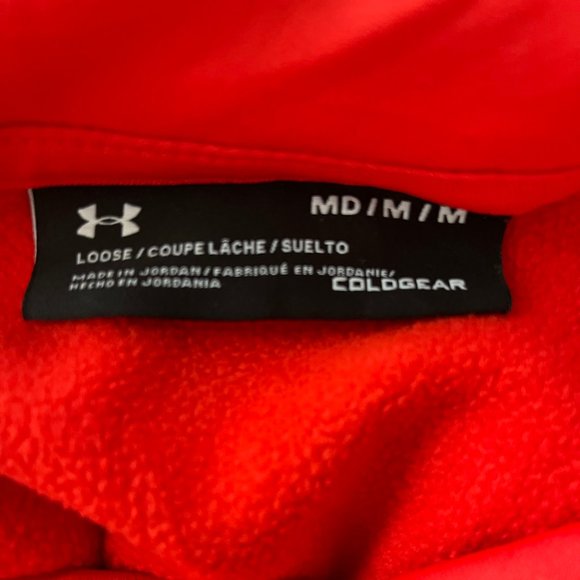 Under Armour Men's Fleece Spectrum Pro Orange Hoodie Jacket Size M - Picture 8 of 9